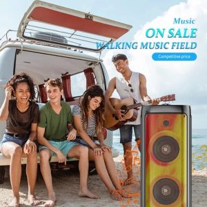 ZQS-8215 LED30W extérieur sans fil haut-parleur K chanson système partie haute puissance haut-parleur AUX USB fonction FM avec télécommande