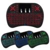 Mini Clavier Backlit Wireless rétro-éclairé, Ergonomique sans Fil avec Touchpad – Pour Smart TV, Android TV Box,