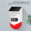 Alarme Infrarouge Intérieure Extérieure Intelligente Solaire IP67, Alarme 120db, Vision Nocturne IR + Télécommande Sans Fil