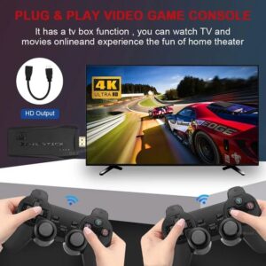 Console de jeu vidéo portable GD10 Plus, manettes sans fil, TV 4K HD, console de jeu rétro, 50 émulateurs, plus de 40000 jeux pour PS1, N64, DC