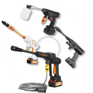Pistolet à eau haute pression sans fil pour lavage de voiture, nettoyeur Portable, avec buse réglable, 20000mAh
