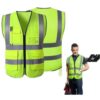 Gilet Protection Sécurité Multi-Poches pour tous traveaux Assainissement Chantier Voirie Trafic Gilet Réfléchissant