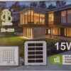 Projecteur solaire LED 15 watts télécommandé pour l'éclairage extérieur lampe d'extérieur avec allumage automatique du crépuscule à l'aube
