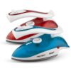 Fer à repasser portable et compact, idéal pour la maison et les déplacements.
