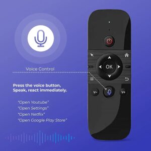 Télécommande Air Mousse, Clavier Souris air mousse Contrôleur Clavier avec Gyroscope 6 Axis pour Android TV Box, Smart TV, PC, ordinateur portable - Systèmes Windows/Android/Mac OS/Linux