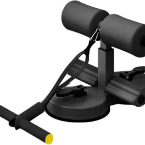 Barre d’Assise Autoportante à Ventouse avec Bandes de Résistance – Kit Fitness Complet pour Abdominaux et Musculation à Domicile