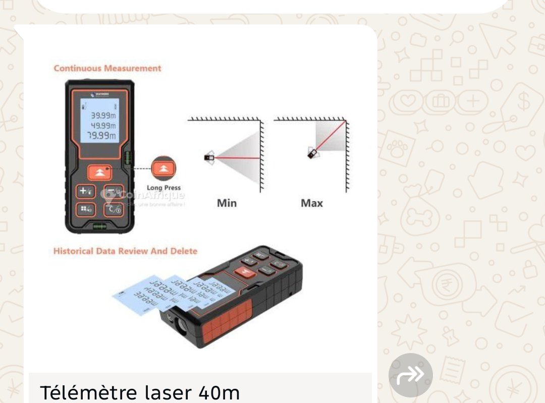 100m Télémètre Laser Numérique Professionnel - Mesure de Distance 80m Haute Précision - Écran LCD & Mémoire Intégrée