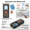 100m Télémètre Laser Numérique Professionnel - Mesure de Distance 80m Haute Précision - Écran LCD & Mémoire Intégrée