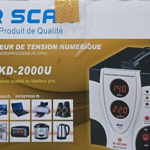 Régulateur de Tension Numérique R SCAR MKD-2000U - 2.0kVA - Protection Automatique & Précision CPU