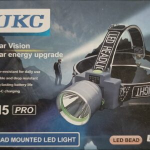 Lampe Frontale LED Ultra Puissante UKC M5 PRO - Rechargeable, Étanche & Idéale pour Camping, Chantier et Exploration