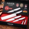 Pack de 3 Couteaux de Cuisine Professionnels HAYER - Design Suisse & Allemand - Modèle HY-003