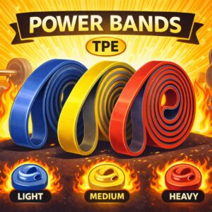 3 Bande d'Élastique de Musculation TPE Power Band – Élastique de Résistance pour Fitness, Crossfit & Tractions