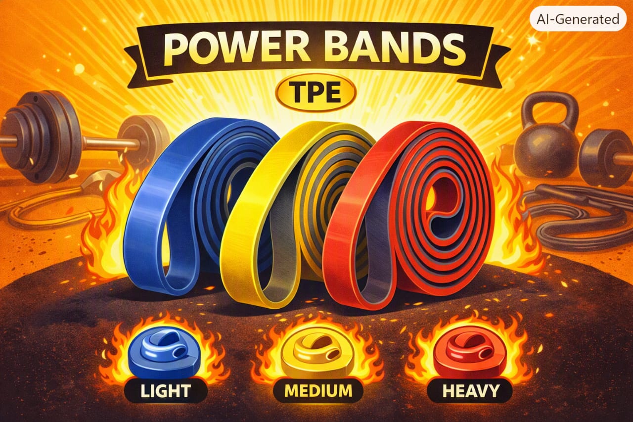 3 Bande d'Élastique de Musculation TPE Power Band – Élastique de Résistance pour Fitness, Crossfit & Tractions