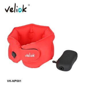Veliok - Coussin de Voyage Gonflable Ergonomique Pour Cou - Oreiller cervical Ultralégér & Portable. Coussin de Cou Gonflable Ultra-Léger et Ergonomique pour Voyage - Bleuté - Maison