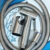 Kit Douchette WC Hygiénique en Acier Inoxydable - Flexible Inox & Support Mural Inclus - Anti-Rouille et Économiseur d'Eau