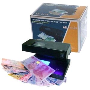 Détecteur de Faux Billets UV & Filigrane Professionnel AD-2138 - Loupe Intégrée