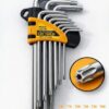 Jeu de Clés Torx Réfléchies DINGQI T10 à T50 – Jeu de 9 Clés Mâles Professionnelles en Acier Chrome Vanadium