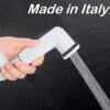 Douchette WC Suspendue Kit Complet avec Flexible et Support Mural - Blanc