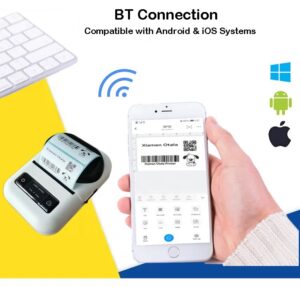 Mini Imprimante d'Étiquettes Thermique Portable Bluetooth - Compatible Android, iOS & Windows