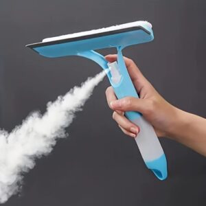 Racleur de Vitres 3 en 1 avec Pulvérisateur Intégré et Éponge – Nettoyeur Multifonction pour Vitres, Miroirs et Pare-brise
