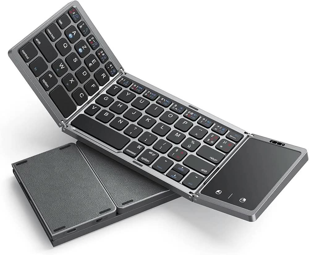 Clavier Pliable Bluetooth Sans Fil avec Touchpad B033 - Pour Smartphone, Tablette, PC (Windows, Android, iOS)