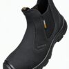 Chaussures de Sécurité DINGQI Chelsea Sans Lacets – Bottes de Protection de Chantier & Travail – Noires
