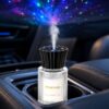 Diffuseur de Parfum Voiture Automatique Désodorisant Auto avec 3 Niveaux & Effet Ciel Étoilé LED